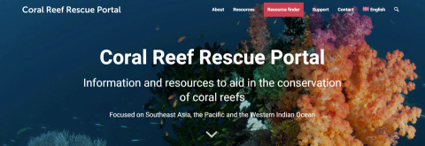 Coral Reef Rescue Portal website cover